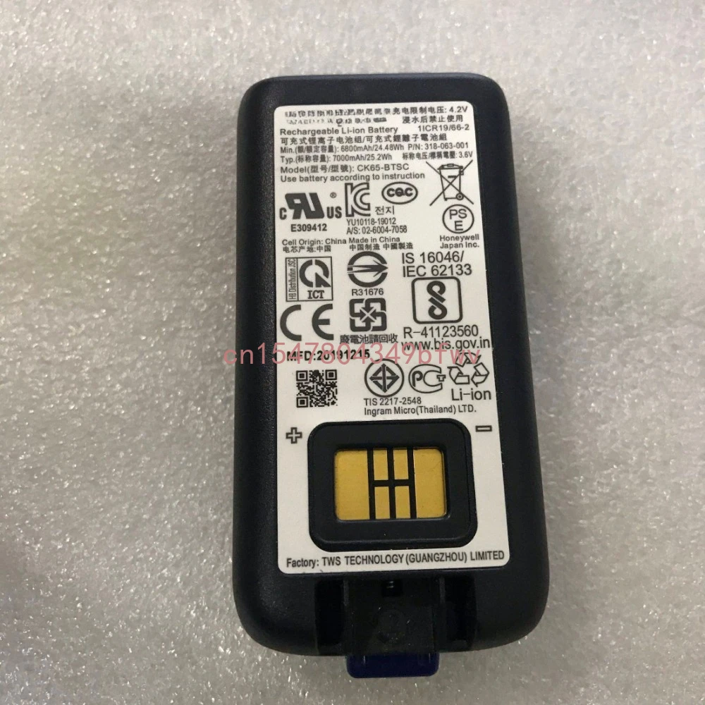 Высококачественная батарея для аккумуляторов Honeywell CK65-BTSC 50149348-001
Высококачественная батарея для аккумуляторов Honeywell CK65-BTSC 50149348-001