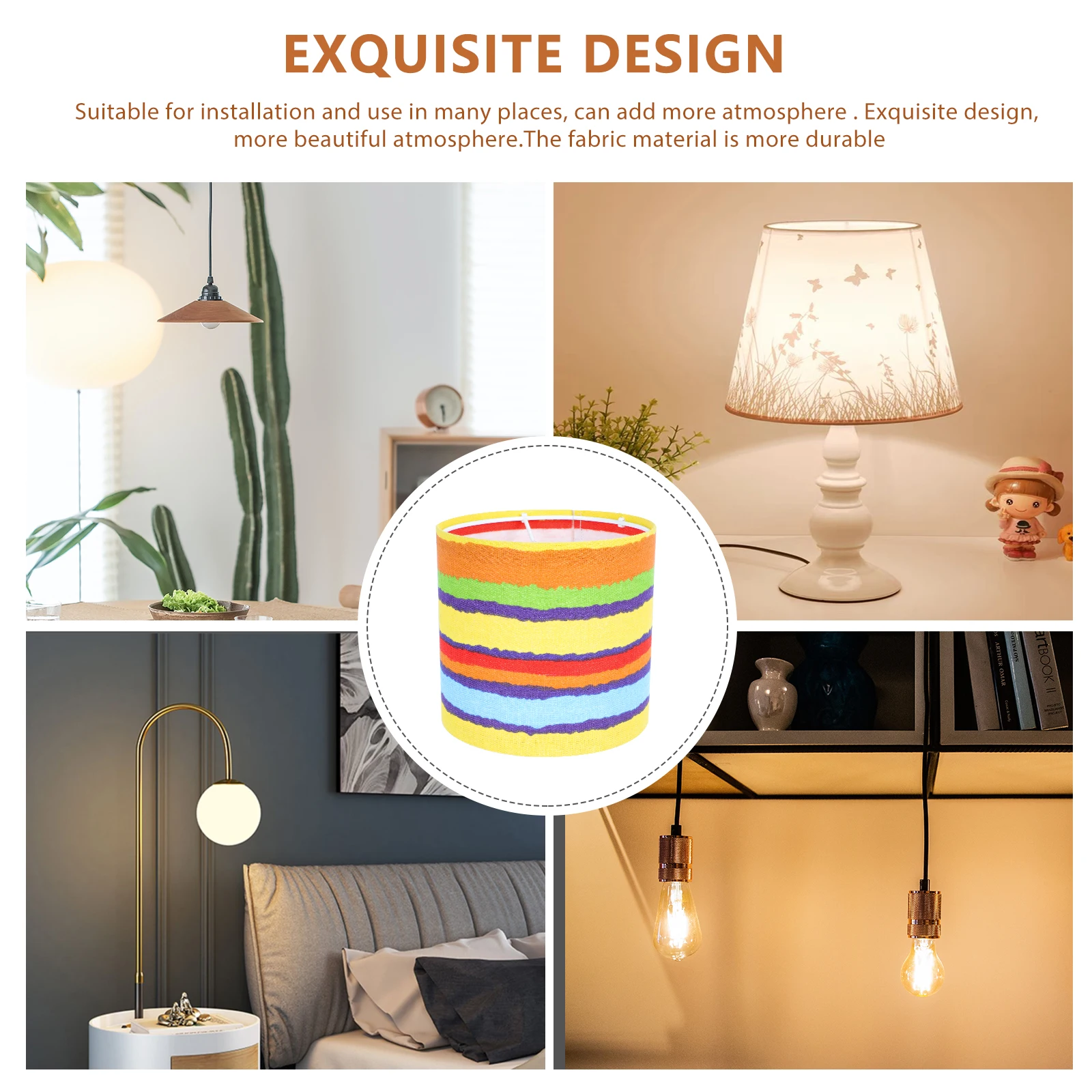 Rainbow Lampshade Modern Fabric Light Cover for Wall Table Chandelier Dust Protection Soft Light Bedroom Living Room Decorative
Rainbow Lampshade Modern Fabric Light Cover for Wall Table Chandelier Dust Protection Soft Light Bedroom Living Room Decorative