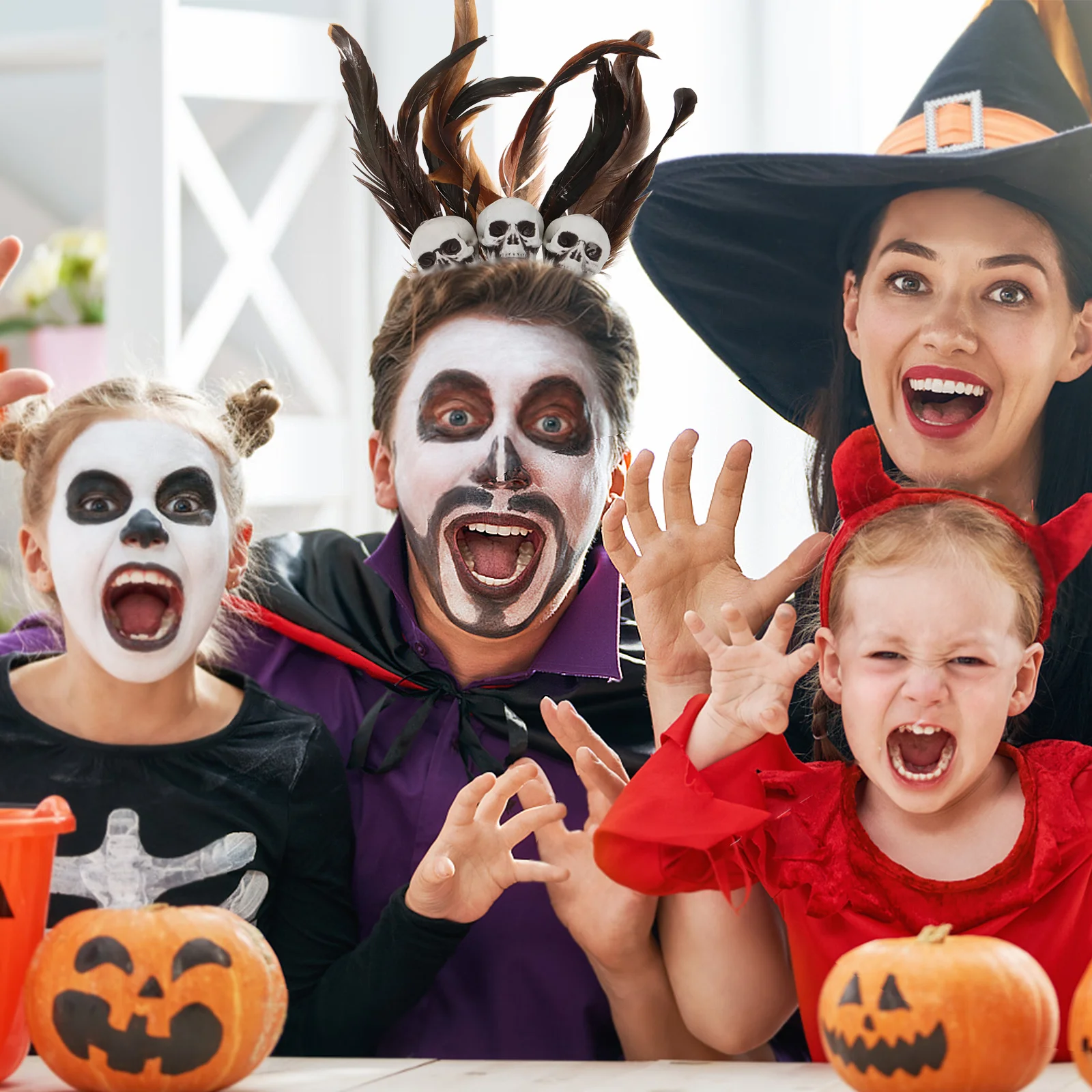 Halloween Skull Headband Adjustable Artificial Party Hairband Halloween Costume Headdress Skull Headband
Halloween Skull Headband Adjustable Artificial Party Hairband Halloween Costume Headdress Skull Headband