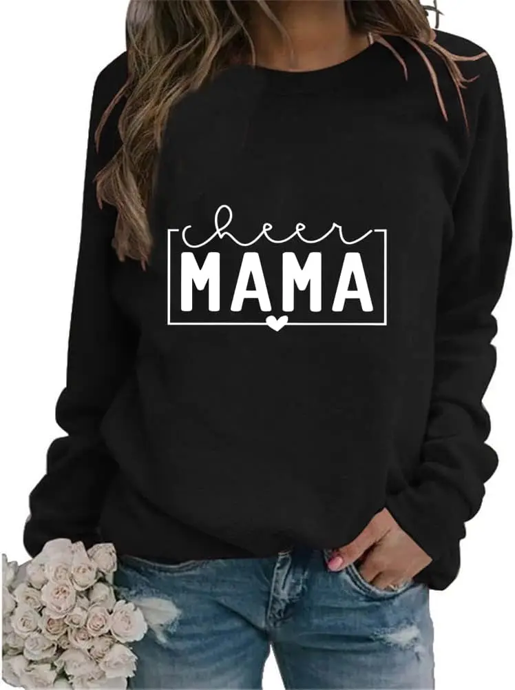 Женский свитшот с круглым вырезом Cheer Mama, спортивные толстовки с длинными рукавами для мам, винтажный забавный пуловер с графическим рисунком, топы
Женский свитшот с круглым вырезом Cheer Mama, спортивные толстовки с длинными рукавами для мам, винтажный забавный пуловер с графическим рисунком, топы