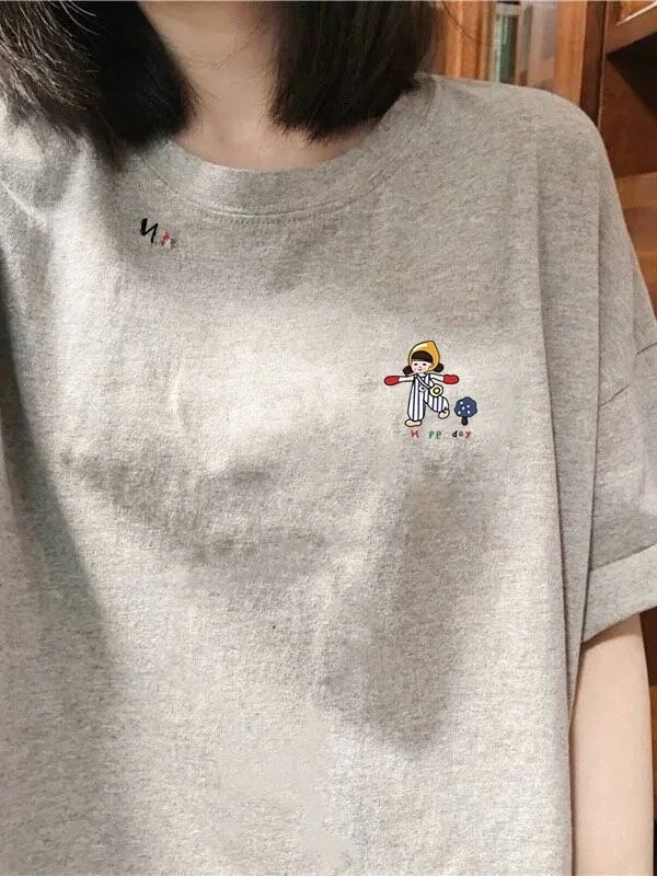 Outlets Casual Cotton T-irt ex Couple Faionable Loose Fit ort Sve Printed round Ne Top for Youth Summer Wear
Outlets Casual Cotton T-irt ex Couple Faionable Loose Fit ort Sve Printed round Ne Top for Youth Summer Wear