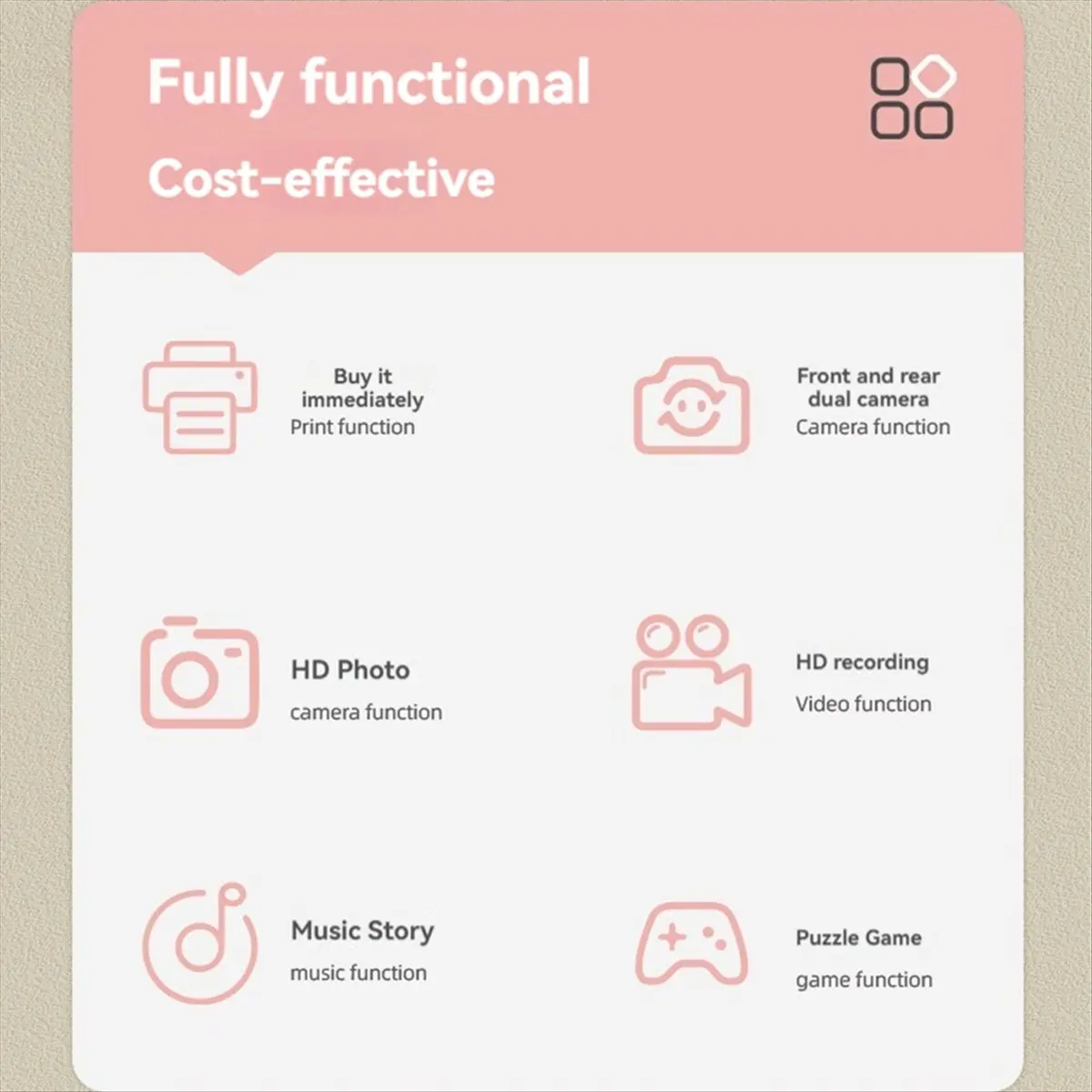 * Цифровая детская камера A14E, детский принтер, портативная цифровая камера, 2,8-дюймовый дисплей, двойная камера, видеокамера 1080P, розовая
* Цифровая детская камера A14E, детский принтер, портативная цифровая камера, 2,8-дюймовый дисплей, двойная камера, видеокамера 1080P, розовая