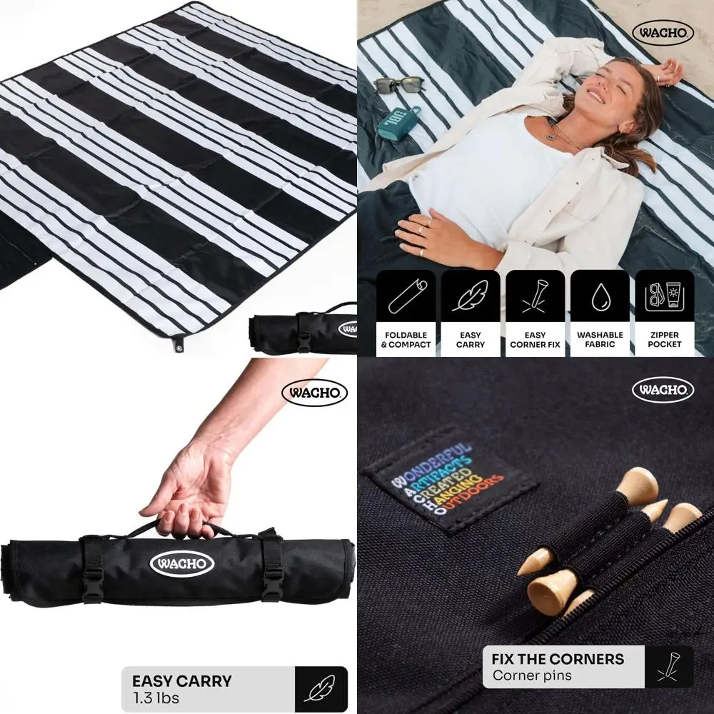 Large Waterproof, Sandproof Picnic Blanket with Carry Bag - Ideal for Beach, Camping, Parks & Travel - Foldable, Lightweight, Ea
Large Waterproof, Sandproof Picnic Blanket with Carry Bag - Ideal for Beach, Camping, Parks & Travel - Foldable, Lightweight, Ea