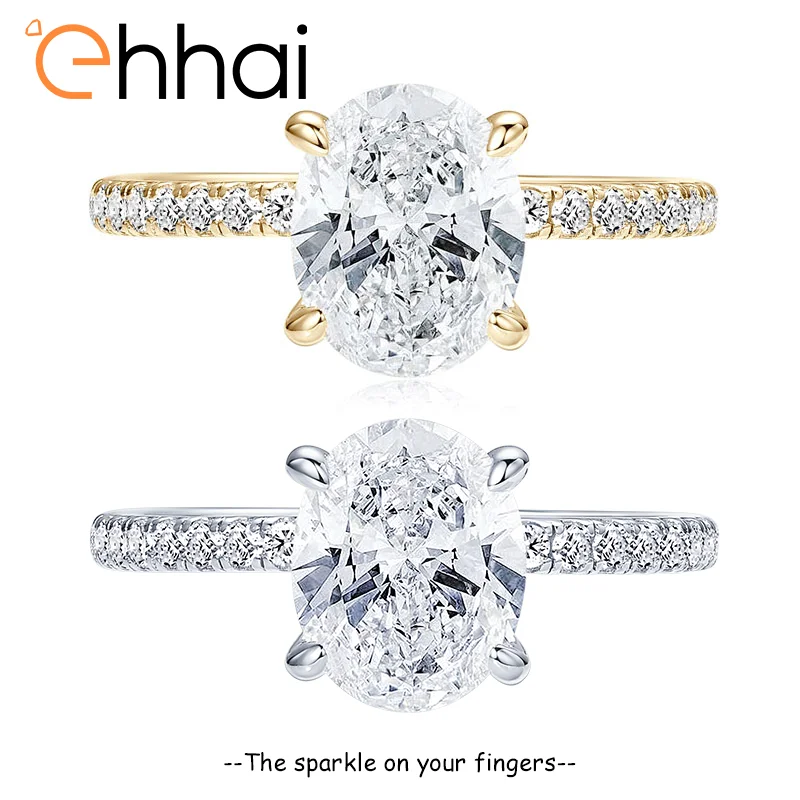 Ehhai Sparkling GRA Certified 3CT Oval Cut Moissanite Engagement Rings for Women S925 Sterling Silver Wedding Fine Jewelry Gifts
Ehhai Sparkling GRA Certified 3CT Oval Cut Moissanite Engagement Rings for Women S925 Sterling Silver Wedding Fine Jewelry Gifts