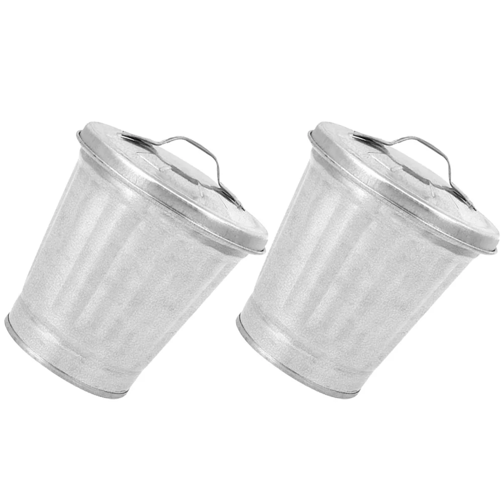 2 Pcs Pot Mini Trash Can Cans Galvanized Flower Desk Waste Iron Nursery Pots Office
2 Pcs Pot Mini Trash Can Cans Galvanized Flower Desk Waste Iron Nursery Pots Office