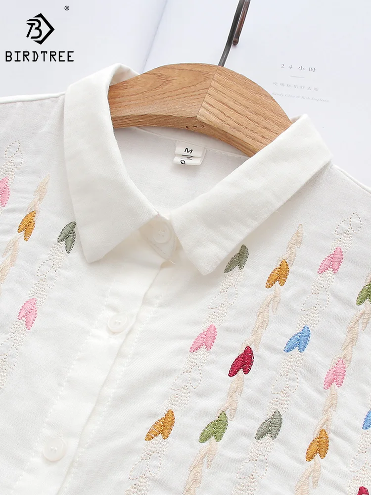 New Spring Double Cotton Yarn Shirt Women Turn-down Collar Loose Tops Girl Long Sleeve Embroidery Blouses 2024 Autumn T42913QM
New Spring Double Cotton Yarn Shirt Women Turn-down Collar Loose Tops Girl Long Sleeve Embroidery Blouses 2024 Autumn T42913QM