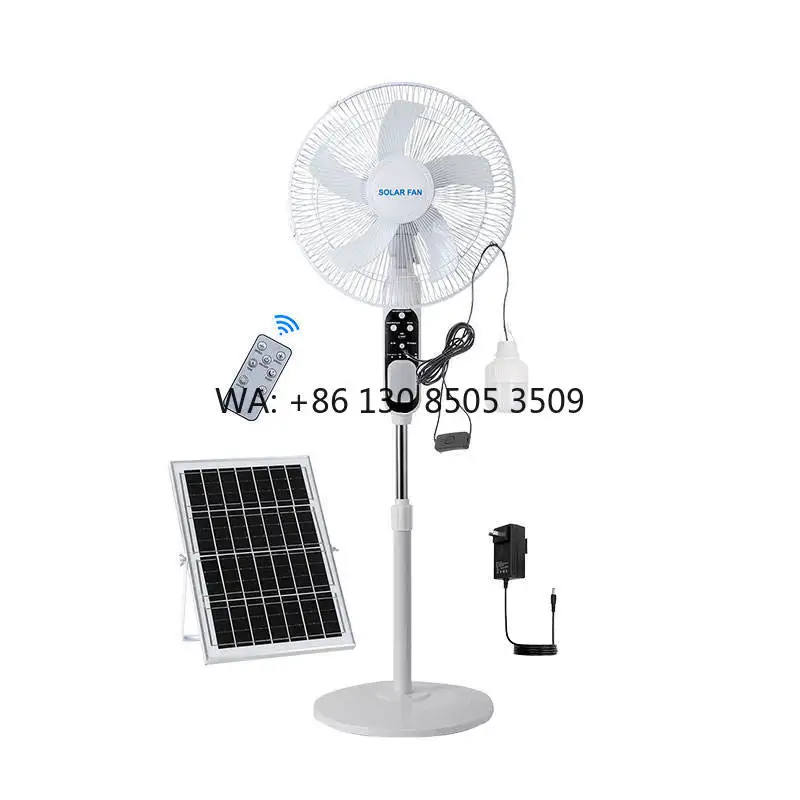 Multi-function Button USB 25W 16 Inch Solar Standing Fan with 3-speed Control