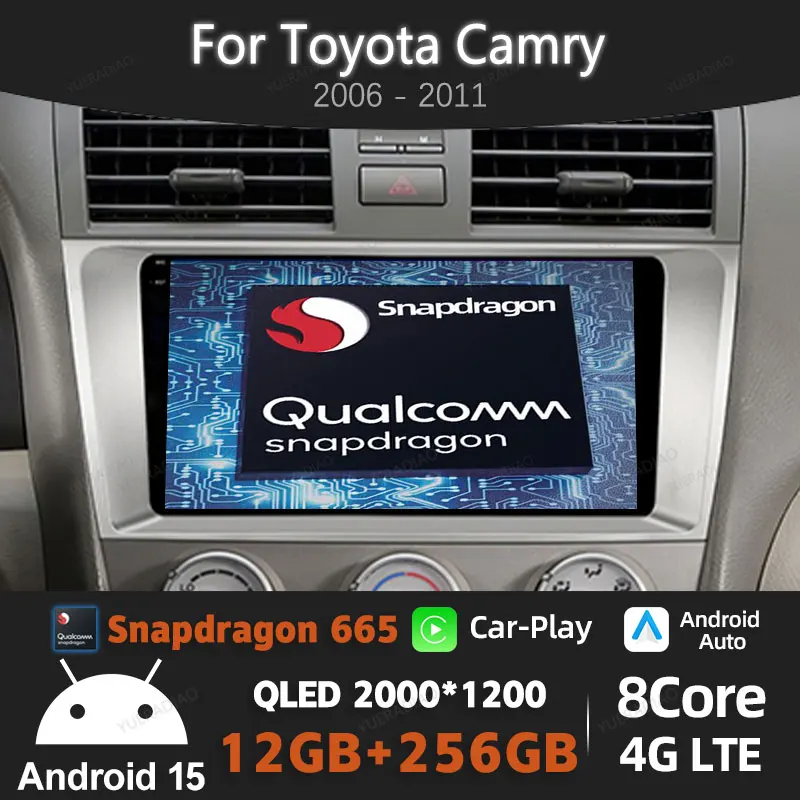 Android 15 Car Radio For Toyota Camry 2006 - 2011 BT 4G LTE 5G WIFI QLED GPS NAVI 2DIN Multimedia Video Player Head Unit Stereo
Android 15 Car Radio For Toyota Camry 2006 - 2011 BT 4G LTE 5G WIFI QLED GPS NAVI 2DIN Multimedia Video Player Head Unit Stereo