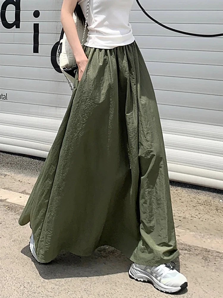 Casual Maxi Skirt for Women 2024 New Autumn Korean All-match Solid Big Hem Pockets A Line High Waist Long Skirt Female Z417
Casual Maxi Skirt for Women 2024 New Autumn Korean All-match Solid Big Hem Pockets A Line High Waist Long Skirt Female Z417