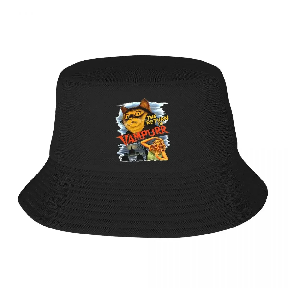 Summer Travel Headwear Cat The Return Of Vampurr Merch Bucket Hat Fashion Unisex Horror Sun Hat For Vacation
Summer Travel Headwear Cat The Return Of Vampurr Merch Bucket Hat Fashion Unisex Horror Sun Hat For Vacation