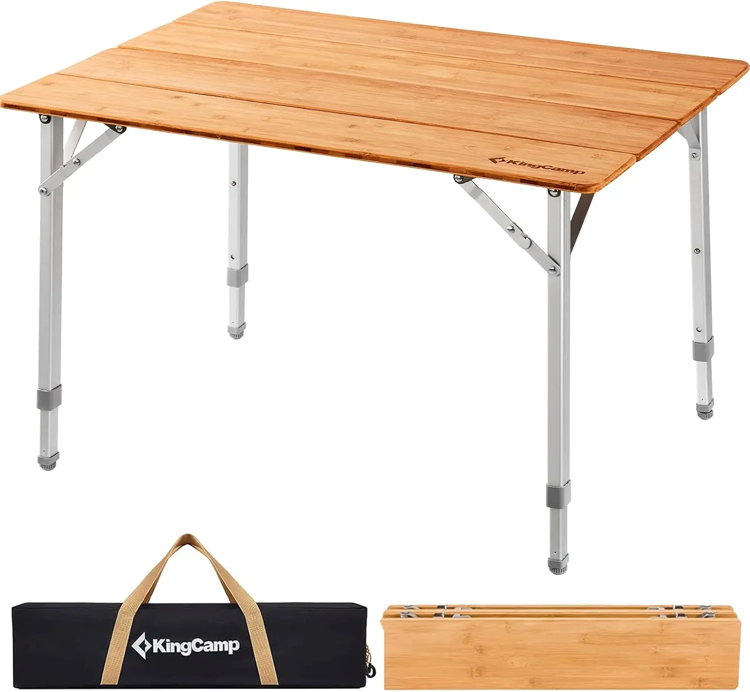 Adjustable Height Folding Bamboo Camping Table with Carry Bag for Outdoor Picnic RV Beach
Adjustable Height Folding Bamboo Camping Table with Carry Bag for Outdoor Picnic RV Beach