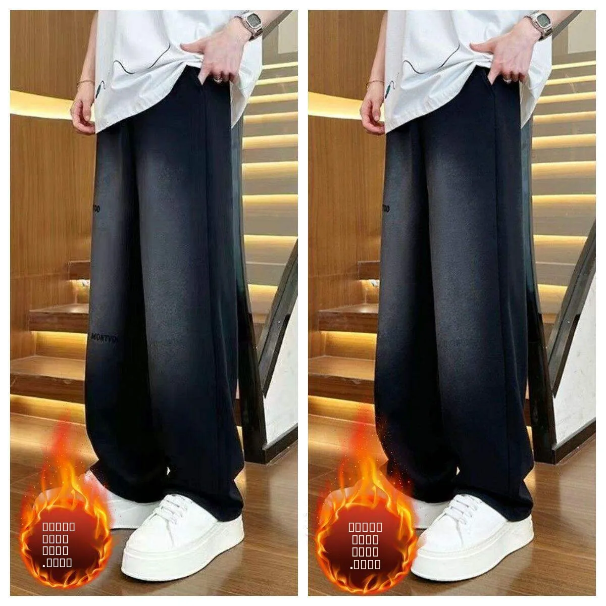 Men's Loose Fit Fce Lined Straight Leg Casual Pants Thiened Spor Long Trousers Polyester Fiber Non Branded Casual Wear
Men's Loose Fit Fce Lined Straight Leg Casual Pants Thiened Spor Long Trousers Polyester Fiber Non Branded Casual Wear