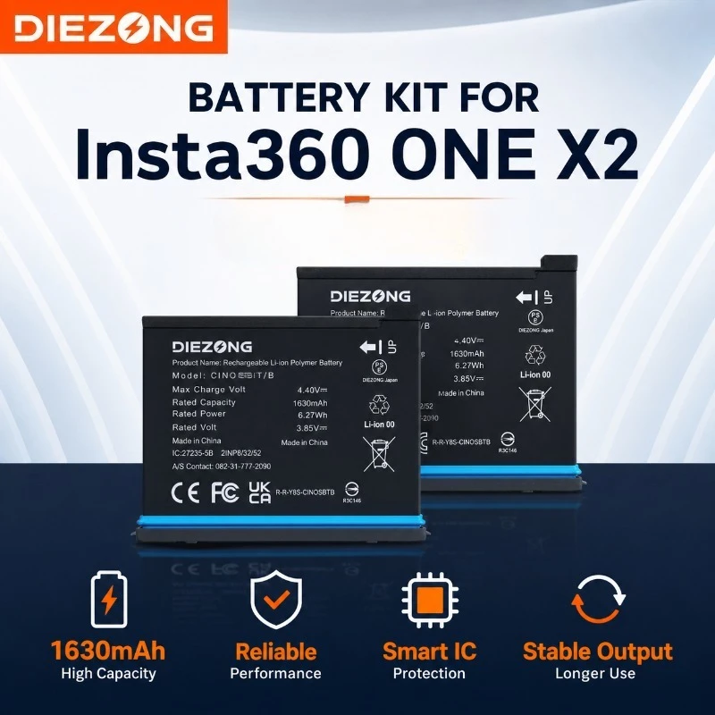 1700mAh Rechargeable Battery for Insta360 ONE X2 Battery with Charger Box 360 Panoramic Action Camera Batteries Accessories
1700mAh Rechargeable Battery for Insta360 ONE X2 Battery with Charger Box 360 Panoramic Action Camera Batteries Accessories