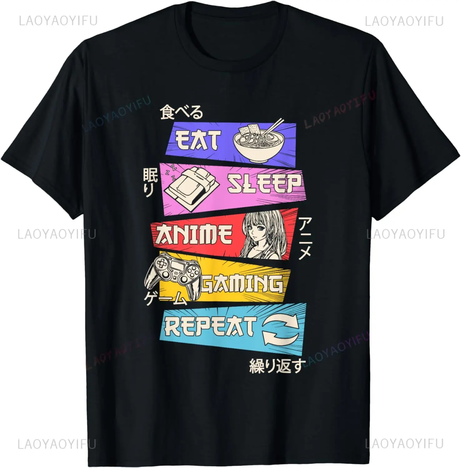 Горячая Распродажа Eat Sleep Аниме игры Повтор Otaku геймерская японская аниме футболка с забавным принтом Повседневная модная свободная уличная одежда мужские футболки
Горячая Распродажа Eat Sleep Аниме игры Повтор Otaku геймерская японская аниме футболка с забавным принтом Повседневная модная свободная уличная одежда мужские футболки