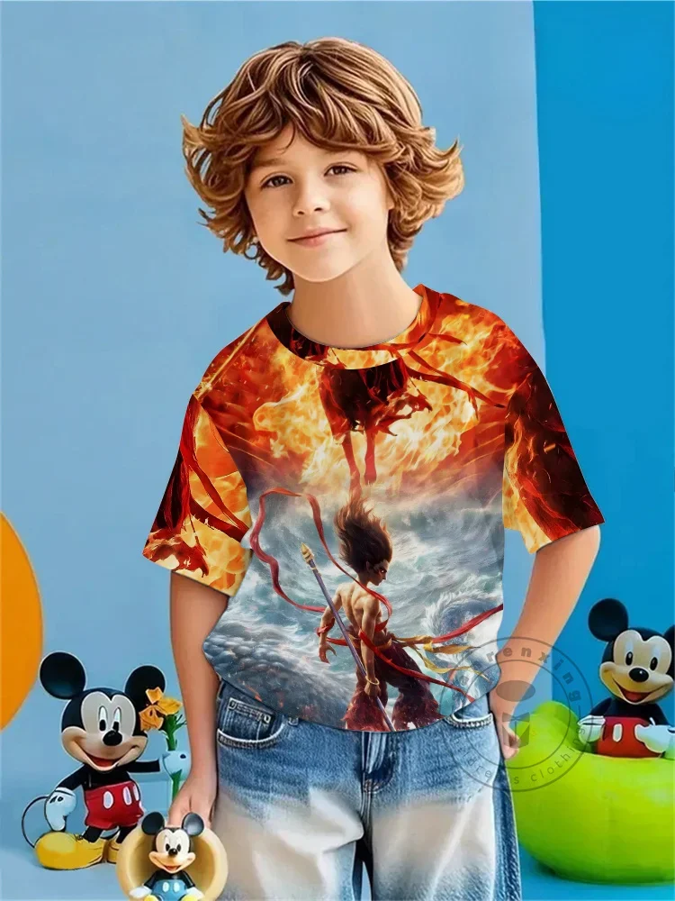 Anime Nezha Friend Cartoon 3D Printed Children's Clothing O-Neck Cute Short Sleeve T Shirt Summer Kids Tops Boys Tees 
Anime Nezha Friend Cartoon 3D Printed Children's Clothing O-Neck Cute Short Sleeve T Shirt Summer Kids Tops Boys Tees