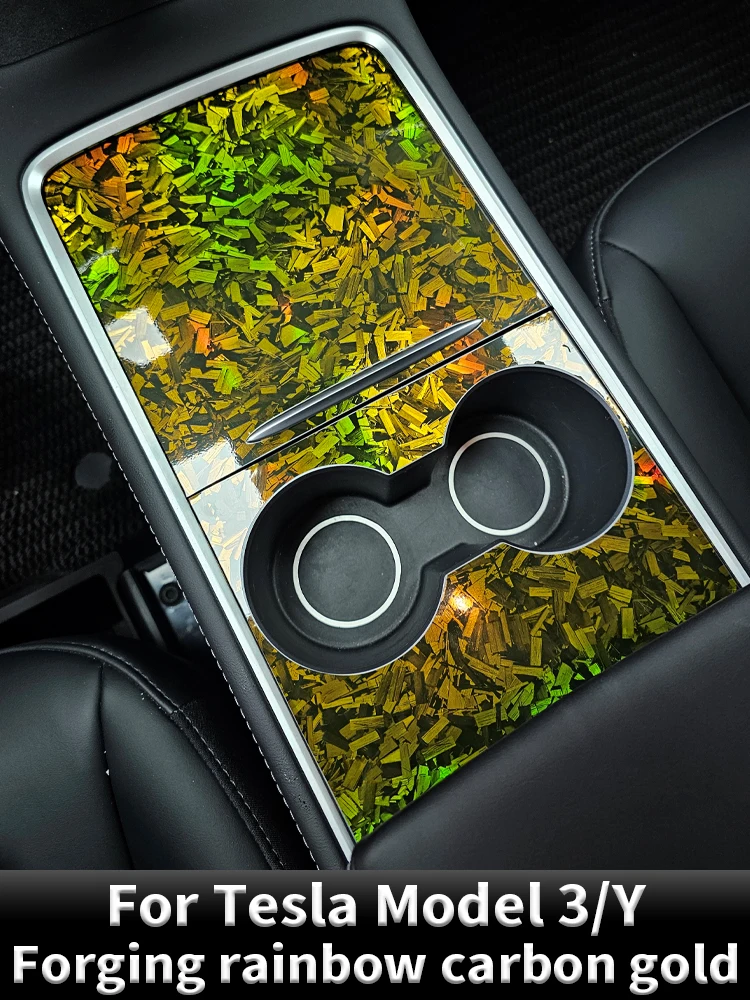 For Tesla 2021-2023 Model 3 Y Car Forging rainbow gold Center Control Console Panel Sticker Interior Accessories Decoration
For Tesla 2021-2023 Model 3 Y Car Forging rainbow gold Center Control Console Panel Sticker Interior Accessories Decoration