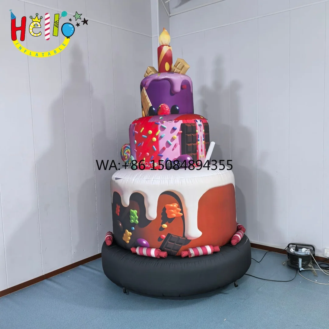 New Design Big Inflatable Cake Model with Candles Blower Advertising Birthday Party Cakes Balloon
New Design Big Inflatable Cake Model with Candles Blower Advertising Birthday Party Cakes Balloon