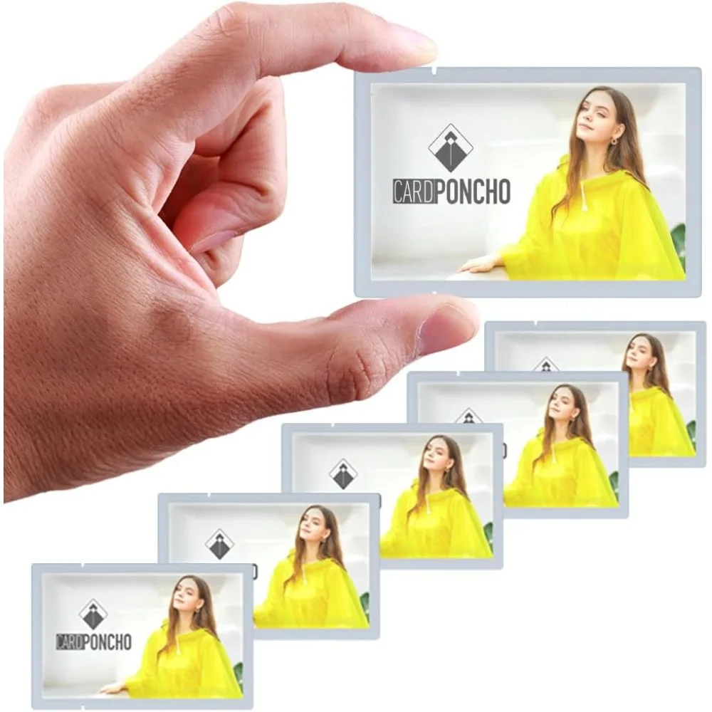 Одноразовые прозрачные пончо от дождя для взрослых с капюшоном, дорожные пончо от дождя для экстренной помощи, компактное пончо с карманами для взрослых