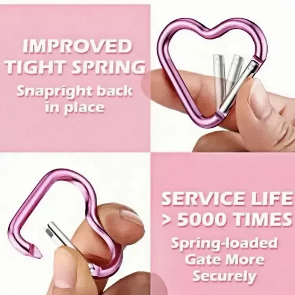 Multi Travel Kit Hook Hanging Keyring Heart Shaped Metal Carabiner Keychain Carabiner Outdoor Climbing Camping Key Ring Buckle
Multi Travel Kit Hook Hanging Keyring Heart Shaped Metal Carabiner Keychain Carabiner Outdoor Climbing Camping Key Ring Buckle