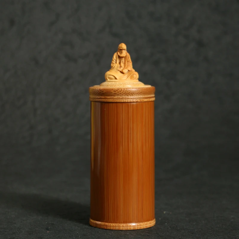 Handmade Fine Grinding Natural Old Jade Bamboo Tea Pot Crafts Portable Bamboo Tea Warehouse Tube Hand Carving Damo Head
Handmade Fine Grinding Natural Old Jade Bamboo Tea Pot Crafts Portable Bamboo Tea Warehouse Tube Hand Carving Damo Head