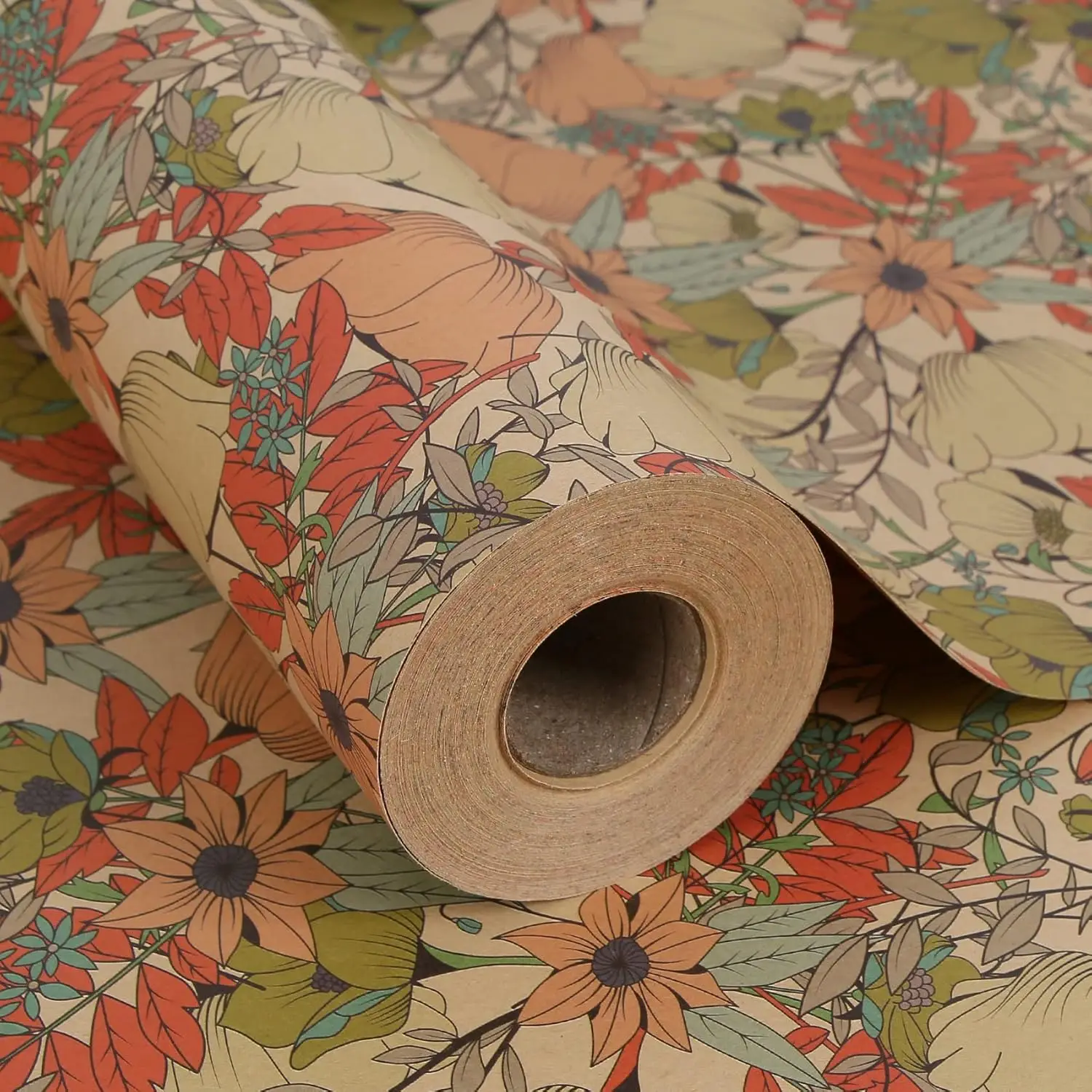 Kraft Floral Wrapping Paper Jumbo Roll for Wedding Bridal Shower Birthday Gift Wrap, 17 in x 60 ft
Kraft Floral Wrapping Paper Jumbo Roll for Wedding Bridal Shower Birthday Gift Wrap, 17 in x 60 ft