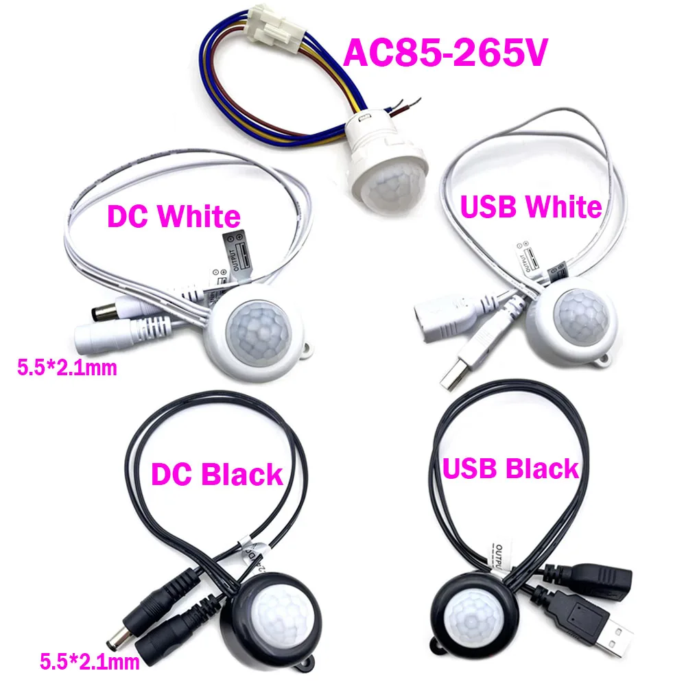 PIR Body Infrared Motion Sensor Switch DC5-24V 5A Photosensitive Sensor Detector Switch For Single Color RGB LED Strip AC85-265V
PIR Body Infrared Motion Sensor Switch DC5-24V 5A Photosensitive Sensor Detector Switch For Single Color RGB LED Strip AC85-265V