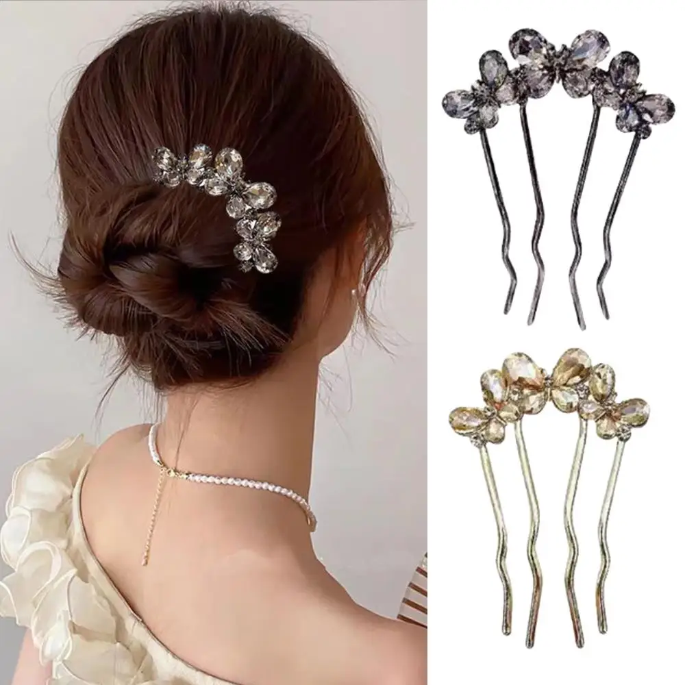 Chinese Ancient Style Hair Stick Crystal Butterfly Hairpin Combs Bun Luxury Hair Accessories Metal U-Shaped Flower Hair Clip
Chinese Ancient Style Hair Stick Crystal Butterfly Hairpin Combs Bun Luxury Hair Accessories Metal U-Shaped Flower Hair Clip