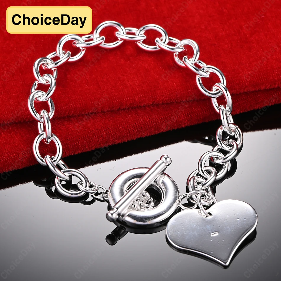 ChoiceDay 8 дюймов стерлингового серебра 925 пробы 20 см нежный круглый браслет в форме сердца женский кулон Шарм подарок для вечеринки и свадьбы
ChoiceDay 8 дюймов стерлингового серебра 925 пробы 20 см нежный круглый браслет в форме сердца женский кулон Шарм подарок для вечеринки и свадьбы