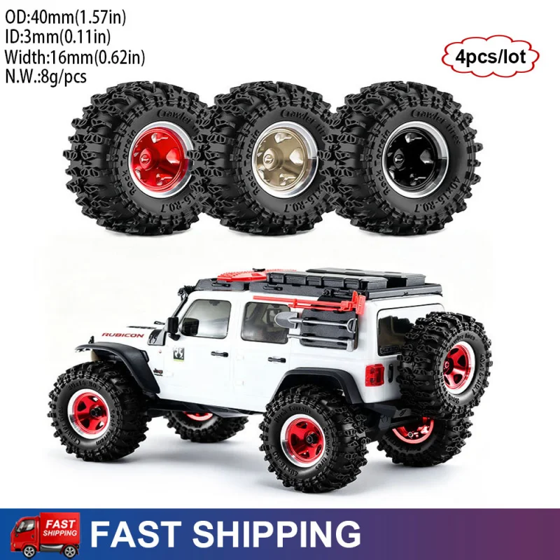 4Pcs 0.7 1/30 inch Metal Tires and Wheels for Axial SCX30 Ford Bronco Wrangler K10 RC Crawler Upgrade Parts
4Pcs 0.7 1/30 inch Metal Tires and Wheels for Axial SCX30 Ford Bronco Wrangler K10 RC Crawler Upgrade Parts
