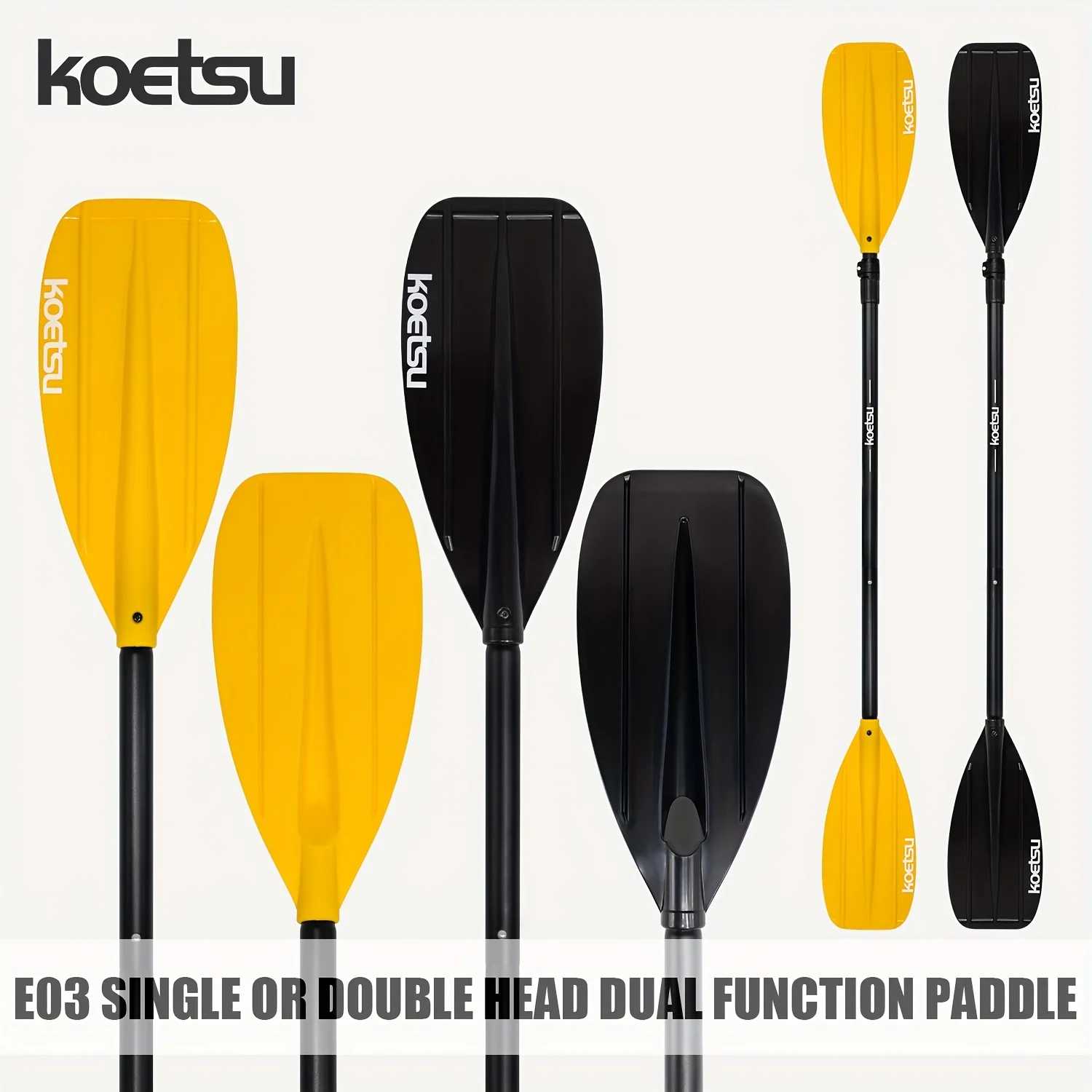 KOETSU E03 одинарный/двойной пропеллер, 4-секционный вал из алюминиевого сплава с регулируемой длиной, материал ПП, высота ≤ 1,55 м/61 дюйма
KOETSU E03 одинарный/двойной пропеллер, 4-секционный вал из алюминиевого сплава с регулируемой длиной, материал ПП, высота ≤ 1,55 м/61 дюйма