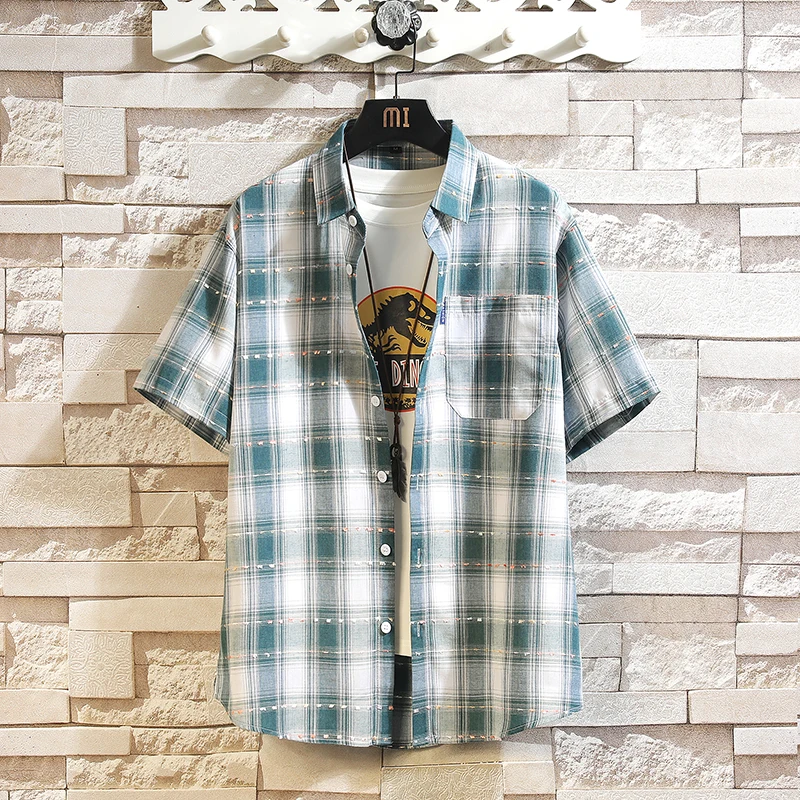 New Design Vintage Plaid Shirt Men Short Sleeve Shirt Fashion Checkered Loose Shirts Women Casual Preppy Style Oversized Blouse
New Design Vintage Plaid Shirt Men Short Sleeve Shirt Fashion Checkered Loose Shirts Women Casual Preppy Style Oversized Blouse