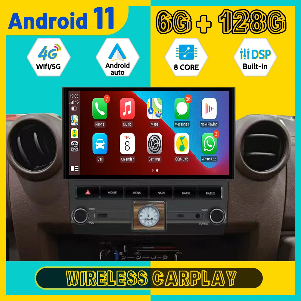 Автомобильный мультимедийный плеер, стерео-система на Android 11, с сенсорным экраном, GPS, для Toyota Land Cruiser LC70, LC75, LC76
Автомобильный мультимедийный плеер, стерео-система на Android 11, с сенсорным экраном, GPS, для Toyota Land Cruiser LC70, LC75, LC76