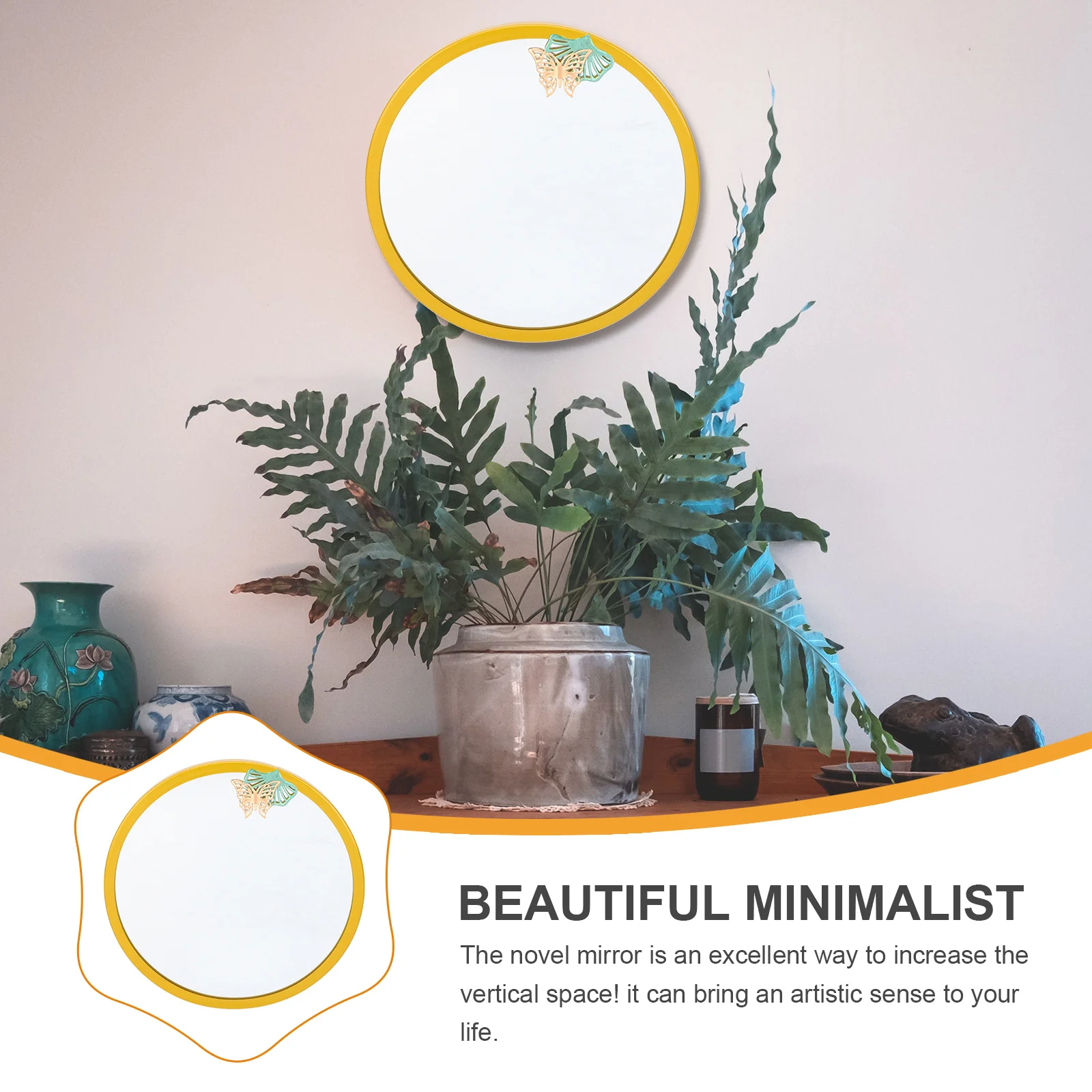 Creative Gold Butterfly Wall Mirror Decor Nordic Style Minimalist Design Exquisite Craftsmanship for Home Decoration
Creative Gold Butterfly Wall Mirror Decor Nordic Style Minimalist Design Exquisite Craftsmanship for Home Decoration