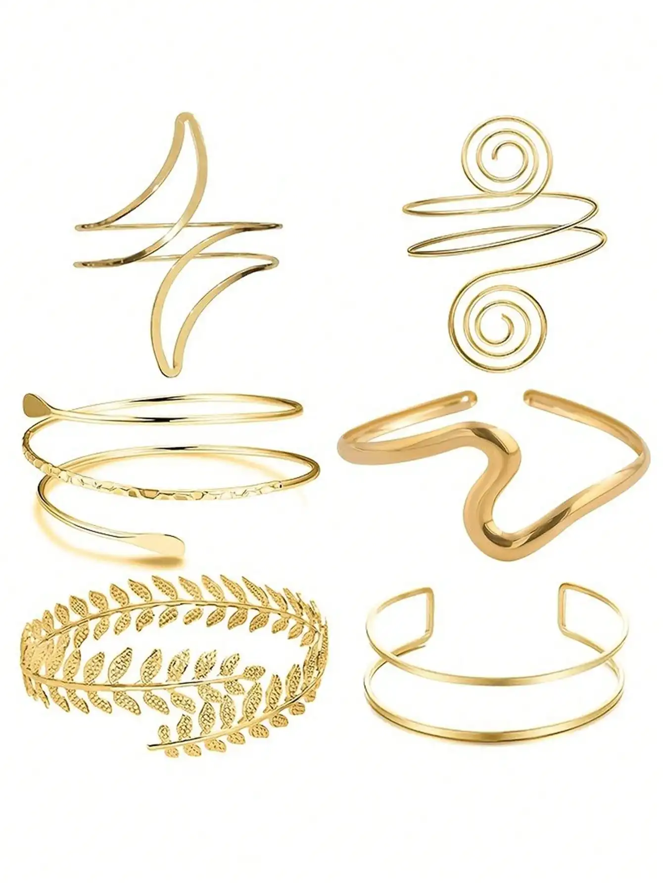 6pcs Creative Spiral Leaf & Water Drop Double-Layer Bracelet Set, Colorful Body Jewelry Accessories, Adjustable, Alloy Material (May Discolor With Long-Term Wear), Do Not Get Wet, Do Not Forcefully Bend
6pcs Creative Spiral Leaf & Water Drop Double-Layer Bracelet Set, Colorful Body Jewelry Accessories, Adjustable, Alloy Material (May Discolor With Long-Term Wear), Do Not Get Wet, Do Not Forcefully Bend