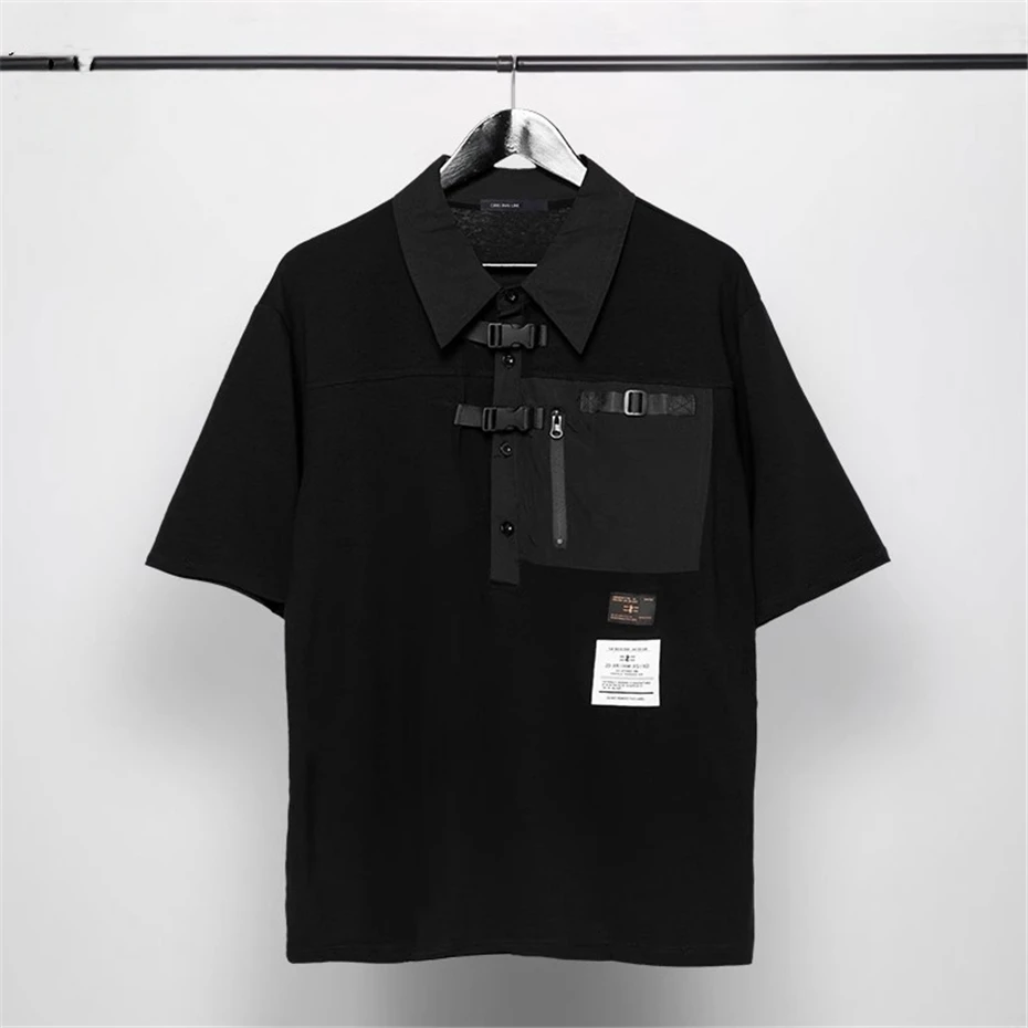 Tactical Button Design Polo Shirts Mens Streetwear Punk Y2k Short Sleeve T-shirts Men Harajuku Loose Casual Tees Tops Male
Tactical Button Design Polo Shirts Mens Streetwear Punk Y2k Short Sleeve T-shirts Men Harajuku Loose Casual Tees Tops Male