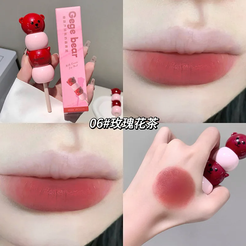 Sugar gourd velvet bear milk cream lip mud improves complexion easy to color long-lasting moisturizing matte cute student makeup
Sugar gourd velvet bear milk cream lip mud improves complexion easy to color long-lasting moisturizing matte cute student makeup