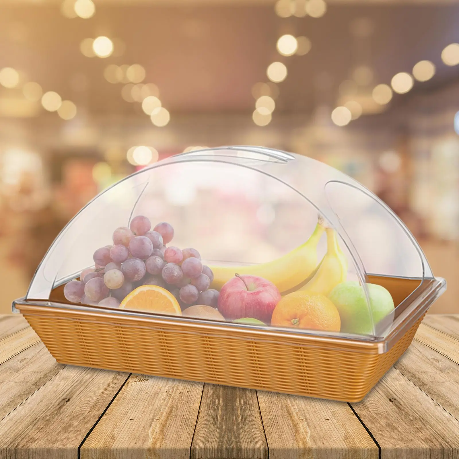 Bread Basket with Clear Lid Dustproof Pastries Storage Cake Display Dessert Tray for Bakery Picnic Display Outdoor Afternoon Tea
Bread Basket with Clear Lid Dustproof Pastries Storage Cake Display Dessert Tray for Bakery Picnic Display Outdoor Afternoon Tea