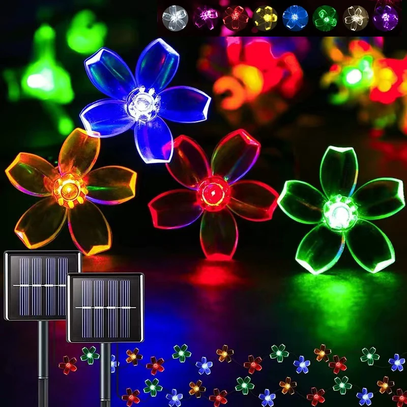 6 Color Solar Cherry Blossom String Lights Fairy LED Lights String Decorative Outdoor Lighting For Home Garden Holiday Decor
6 Color Solar Cherry Blossom String Lights Fairy LED Lights String Decorative Outdoor Lighting For Home Garden Holiday Decor