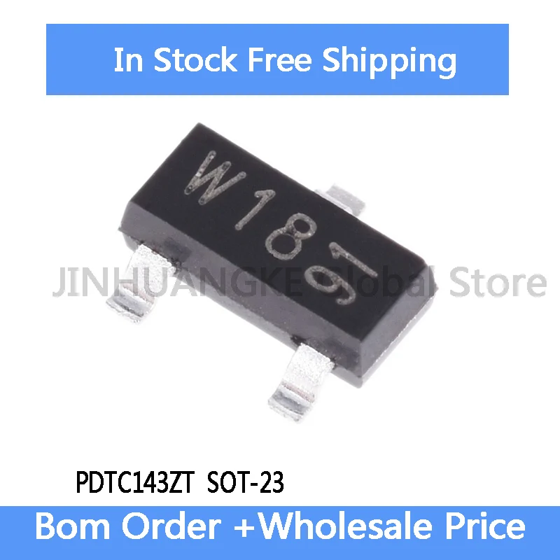 50Pcs PDTC143ZT silk screen W18 patch SOT-23 NPN transistor 50V 100mA IC in Stock Wholesale
50Pcs PDTC143ZT silk screen W18 patch SOT-23 NPN transistor 50V 100mA IC in Stock Wholesale