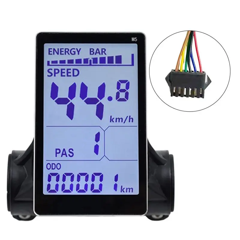 Дисплей LCD XFDZ M5 для электровелосипедов и электросамокатов 24В 36В 48В 60В, панель управления для горного электровелосипеда (SM 6PIN)
Дисплей LCD XFDZ M5 для электровелосипедов и электросамокатов 24В 36В 48В 60В, панель управления для горного электровелосипеда (SM 6PIN)