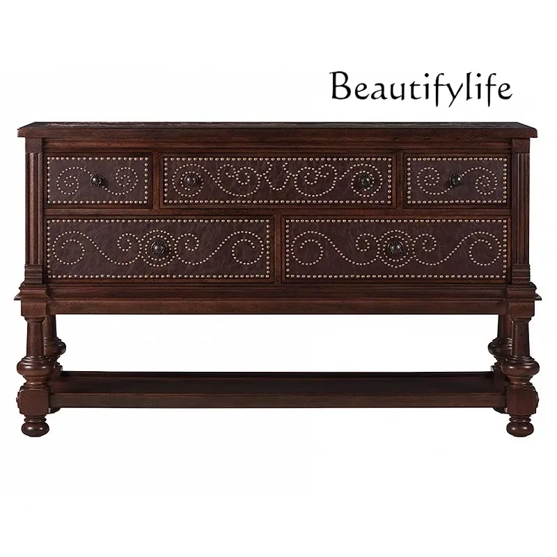 American decorative cabinet French retro old living room porch cabinet marble living room chest cabinet
American decorative cabinet French retro old living room porch cabinet marble living room chest cabinet