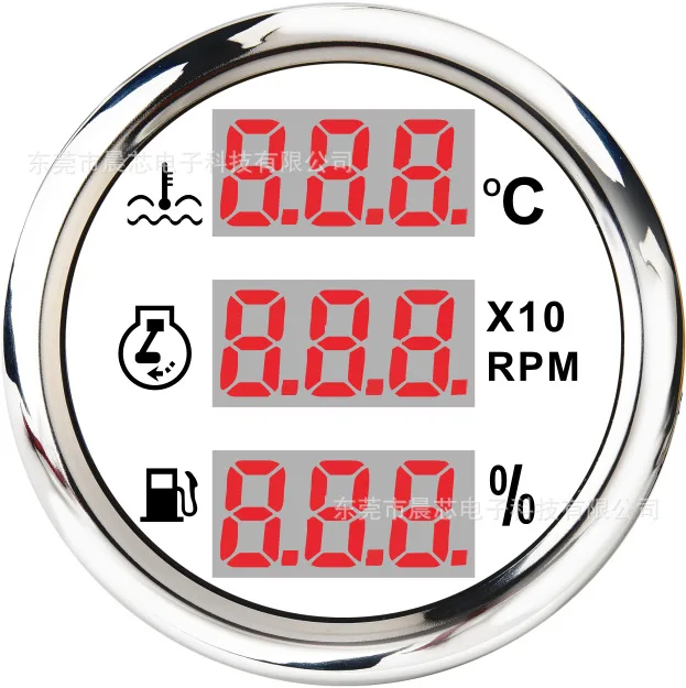 52Mm intelligent alarm digital display multi-function instrument water temperature meter tachometer oil level meter three-in-one
52Mm intelligent alarm digital display multi-function instrument water temperature meter tachometer oil level meter three-in-one