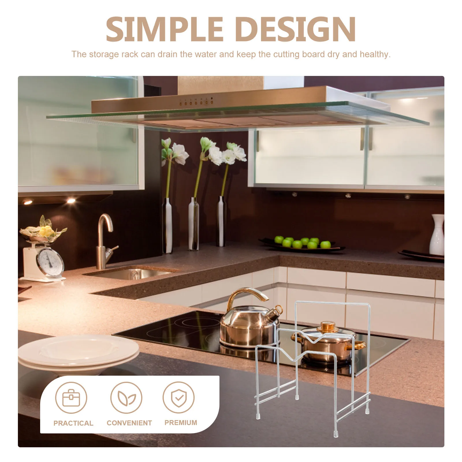 Multifunctional Cutting Board Organizer Pot Lid Stand Kitchen Storage Rack Tidy Countertop Smooth Edges Round Corner
Multifunctional Cutting Board Organizer Pot Lid Stand Kitchen Storage Rack Tidy Countertop Smooth Edges Round Corner