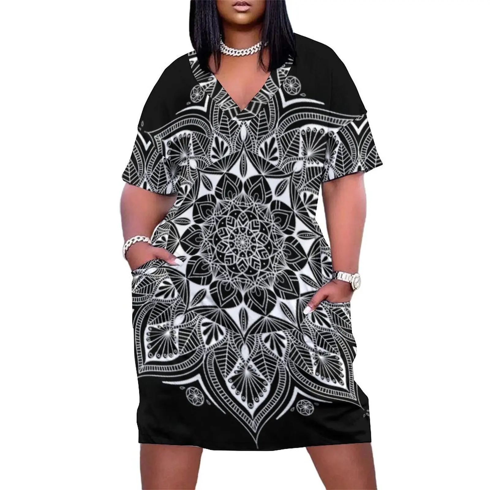 Summer Mandala Inverted Loose Pocket Dress Women's summer long dress Casual dresses
Summer Mandala Inverted Loose Pocket Dress Women's summer long dress Casual dresses