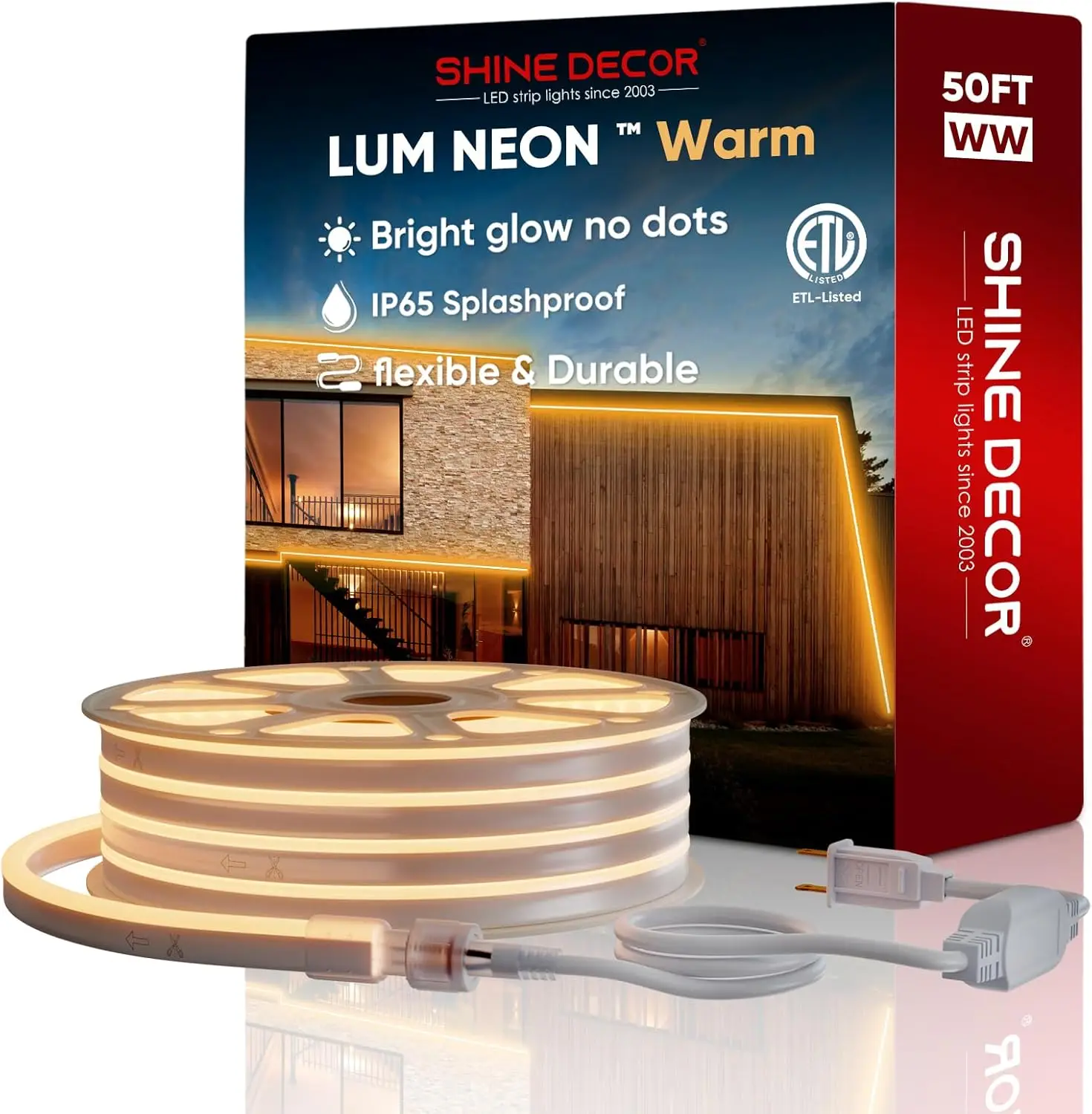 Светодиодная неоновая лента 50 футов, теплый белый свет, водонепроницаемая, с возможностью резки, для внутреннего и наружного декора, 120 светодиодов/м, AC110V-120V
Светодиодная неоновая лента 50 футов, теплый белый свет, водонепроницаемая, с возможностью резки, для внутреннего и наружного декора, 120 светодиодов/м, AC110V-120V