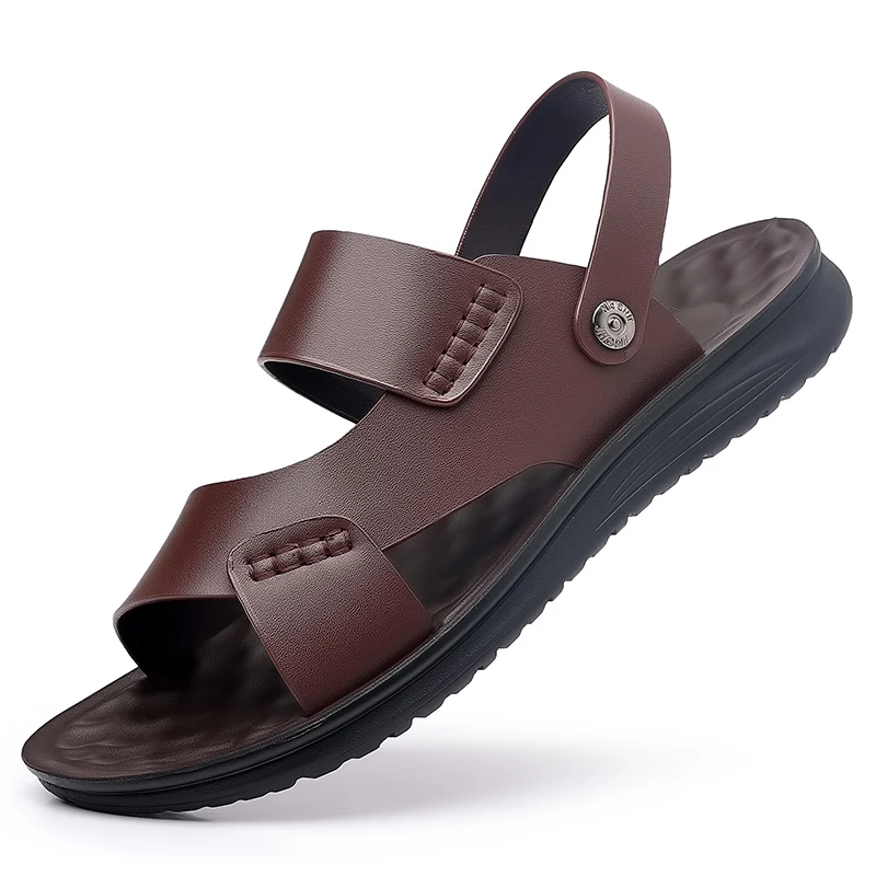 YRZL Summer Sandals for Men Genuine Leather Thick Sole Non Slip Lightweight Beach Shoes Wear Resistant Outdoor Walking Slippers
YRZL Summer Sandals for Men Genuine Leather Thick Sole Non Slip Lightweight Beach Shoes Wear Resistant Outdoor Walking Slippers