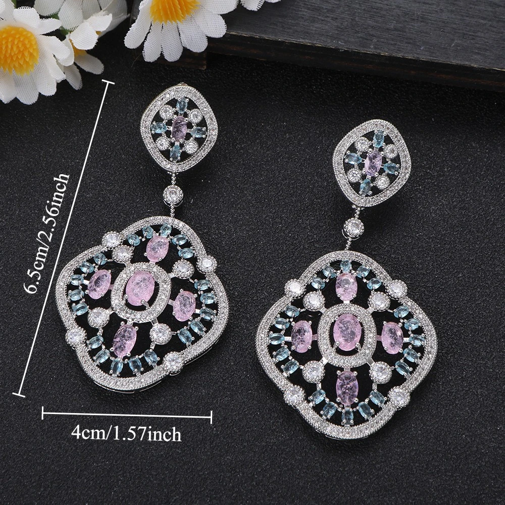 1 пара серебряных, розово-синих серег-капель с кристаллами клевера для роскошной гала-моды, женские ювелирные изделия, подарок на годовщину
1 пара серебряных, розово-синих серег-капель с кристаллами клевера для роскошной гала-моды, женские ювелирные изделия, подарок на годовщину