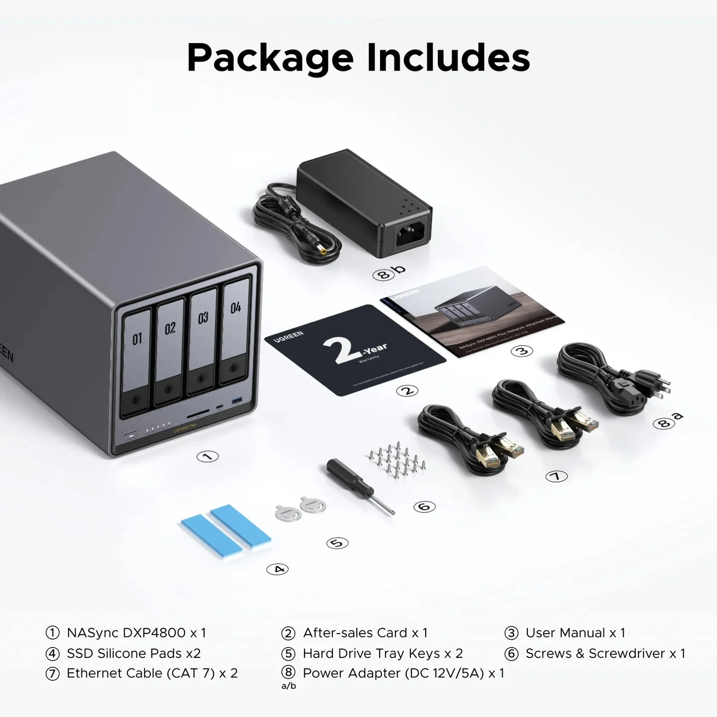 NASync DXP4800 Plus 4 Bracket NAS, Pentium Gold 8505, 10GbE + 2.5GbE, 8gb DDR5, 128GB SSD, 4 * SATA + 2 * M.2 NVMe
NASync DXP4800 Plus 4 Bracket NAS, Pentium Gold 8505, 10GbE + 2.5GbE, 8gb DDR5, 128GB SSD, 4 * SATA + 2 * M.2 NVMe