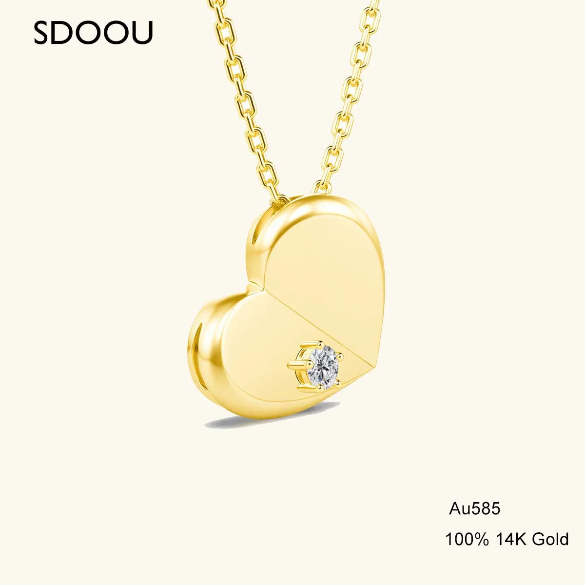 SDOOU 14K Gold Heart Moissanite Necklace Pendant 0.06ct For Women Wedding Charm Fashion Jewelry Party Cute Gift Themed
SDOOU 14K Gold Heart Moissanite Necklace Pendant 0.06ct For Women Wedding Charm Fashion Jewelry Party Cute Gift Themed