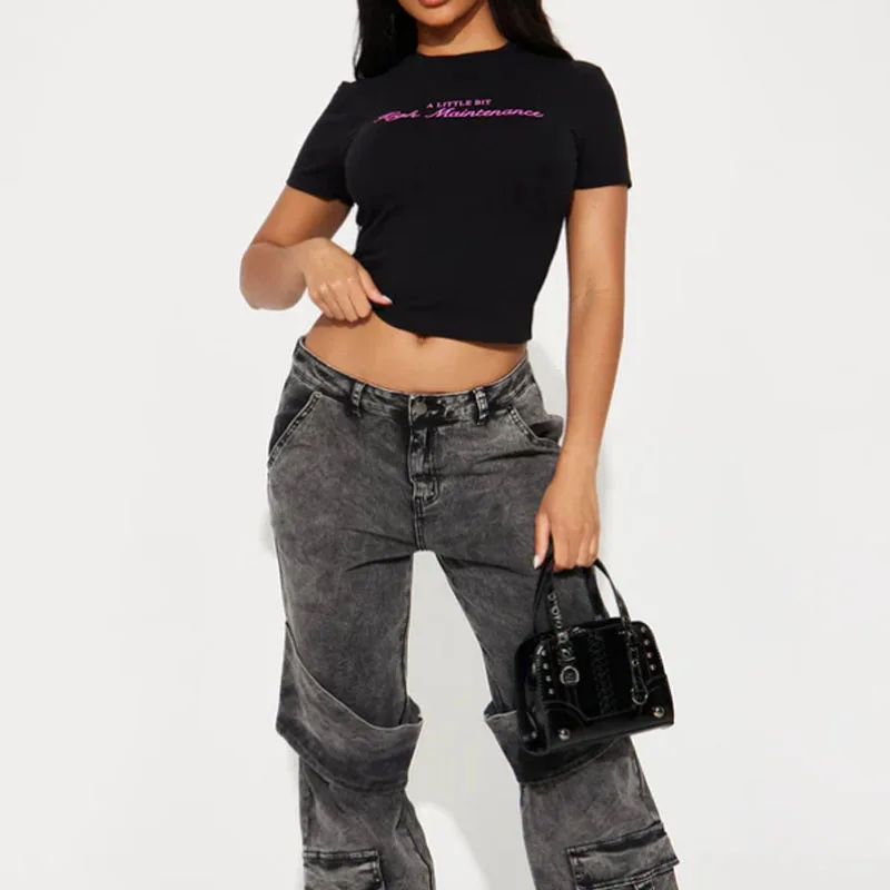 2025 New Summer! Casual Hot Girl Style Dark Purple English Print Crop Short-Sleeved T-Shirt, Slimming, Flattering & Versatile
2025 New Summer! Casual Hot Girl Style Dark Purple English Print Crop Short-Sleeved T-Shirt, Slimming, Flattering & Versatile